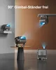 Multiple projectors are shown in different positions and orientations, projecting light beams. The scene is set against a gradient background. Produktbild-Vorschau