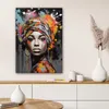 Wanddeko 60x80 cm - Frau - Graffiti - Schwarz, Leinwand Produktbild-Vorschau 6