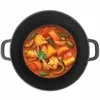 A top-down view of a black wok filled with a vegetable curry. Produktbild-Vorschau