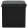 vidaXL Hocker mit Stauraum 2 Stk. Schwarz Kunstleder Produktbild-Vorschau 4
