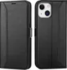 A black flip case for an iPhone 13 Mini is shown from two angles. Anteprima dell’immagine prodotto