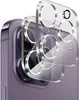 A close-up view of a smartphone's camera lenses with a protective glass cover being applied. Produktbild-Vorschau