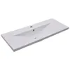 vidaXL Einbauwaschbecken 101x39,5x18,5 cm Keramik Weiß Produktbild-Vorschau 1