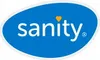A logo for the brand SANITY, featuring the brand name in white text on a blue oval background with a small orange heart above the 'i'. Náhled obrázku produktu