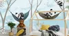 Muralo Selbstklebende Fototapete für Kinder PANDAS Pflanzen Produktbild-Vorschau 8