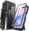A black protective phone case with a built-in stand and a separate screen protector is displayed. Náhľad obrázku produktu