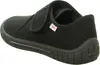 A black children's shoe with a velcro strap. Podgląd zdjęcia produktu