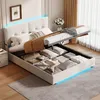 Łóżko platformowe INONEFT, 140x200 cm, z podświetleniem Podgląd zdjęcia produktu 7