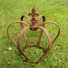Edelrost Krone mit Lilie - 40 cm hoch - Rost Gartendeko Produktbild-Vorschau 2