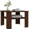 vidaXL Stolik kawowy brązowy dąb 60x60x42 cm materiał Podgląd zdjęcia produktu 3