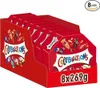 A red cardboard display box filled with individually wrapped chocolates. Produktbild-Vorschau