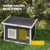 PawHut Katzenhaus Outdoor Katzenhöhle aus Holz, mit Produktbild-Vorschau 8