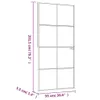 vidaXL Drzwi wewnętrzne białe 93x201,5 cm szkło hartowane i Podgląd zdjęcia produktu 10