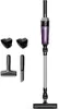 A product shot of a cordless vacuum cleaner and its accessories against a white background. Voir les images du produit
