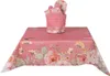 Tovaglia Clayre & Eef 100x100 cm Fiori di cotone rosa Anteprima dell’immagine prodotto 3