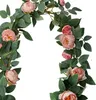 Clayre & Eef Kunstblume Girlande 150 cm Rosa Grün Produktbild-Vorschau 2