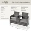 tectake® Rattan Gartensitzbank Narbonne 2-Sitzer, 133 x 63 Produktbild-Vorschau 7