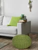 Pouf tricoté à la main en coton recyclé, durable Ø 55 cm Voir les images du produit 1