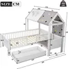 okwish 90*200 cm Hausförmiges Kinderbett mit Zeltstoff und Produktbild-Vorschau 7