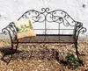 DanDiBo Panchina da giardino in metallo marrone resistente Anteprima dell’immagine prodotto 6