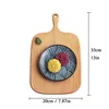 Holz Schneidebrett Eiche mit hängendem Loch 20cm x 33cm Produktbild-Vorschau 2