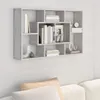 vidaXL Wandregal Grau Sonoma 85x16x52,5 cm cm Holzwerkstoff Produktbild-Vorschau 2