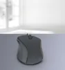 A gray computer mouse is placed on a gray surface, with a blurred white background. Anteprima dell’immagine prodotto