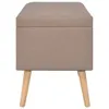 vidaXL Hocker mit Stauraum 3 Stk. Braun Stoff Produktbild-Vorschau 2