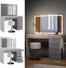 Toaletní stolek Vicco Elise Bílá/šedá/šedá 115 cm s LED Náhled obrázku produktu 2
