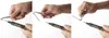 A collage of three images showing a hand using tweezers to insert a tip into a marker. Produktbild-Vorschau
