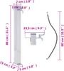 Colonna d'Acqua da Giardino 80 cm Acciaio Inox Quadrato Anteprima dell’immagine prodotto 5