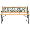 vidaXL Gartenbank 122 cm Gusseisen und Massivholz Tanne -  Produktbild-Vorschau 3