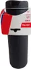 A black bicycle bottle with a red, white, and blue label attached. Podgląd zdjęcia produktu
