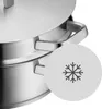 A close-up view of a stainless steel pot with a snowflake icon in a circle. Náhľad obrázku produktu