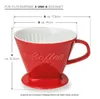 Creano Porzellan Kaffeefilter (rot), Filter Größe 4 für Produktbild-Vorschau 4