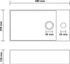 A technical drawing of a sink with dimensions indicated. Náhled obrázku produktu