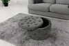 Pouf AKORD ALIA aus Samtstoff mit Stauraum in Graphitgrau Produktbild-Vorschau 4