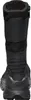 The back view of a black winter boot. Voir les images du produit