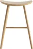 Miliboo - Barhocker aus hellem Holz H65 cm (2er Set) DEMORY Produktbild-Vorschau 3