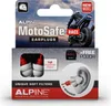 Packaging for Alpine MotoSafe Race earplugs, featuring a motorcyclist and product details. Anteprima dell’immagine prodotto
