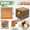 Bettizia 55 Stück Holzfliesen Mosaik 5 qm, 30x30cm Produktbild-Vorschau 2