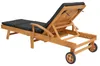 vidaXL Sonnenliege mit Kissen Massivholz Teak Braun und Produktbild-Vorschau 6