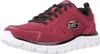 A single burgundy Skechers athletic shoe is shown from a side-angle on a white background. Produktbild-Vorschau