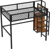 OKWISH Lit Mezzanine 140x200 Cm - Double Avec Échelle Voir les images du produit 5