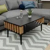 Couchtisch Lamellen Fürs Wohnzimmer Schwarz/WOTAN Produktbild-Vorschau 4