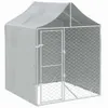 vidaXL Cuccia per cani da esterno con tetto Silver 2x2x2,5 Anteprima dell’immagine prodotto 10