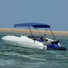 vidaXL 4-Bow Bimini Top bleu marine 243x(230-244)x137 cm Voir les images du produit 2
