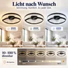Deckenventilator mit Licht, flach 45cm, 6-Stufen leiser Produktbild-Vorschau 3