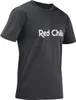 Schwarzes T-Shirt mit dem Aufdruck "Red Chili" auf der Vorderseite.
