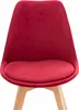 4er Set Stuhl HLO-CP58 Samt  rot Produktbild-Vorschau 5